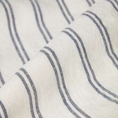 Ivory Kemptown Stripe 100% Linen Duvet Cover - alternate image