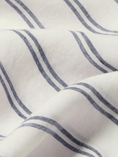 Ivory Kemptown Stripe Linen Blend Pillowcase (Pair)