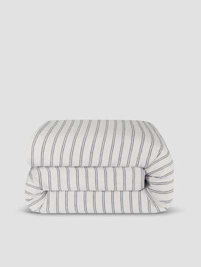 Ivory Kemptown Stripe Linen Blend Duvet Cover - alternate image