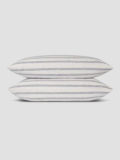 Ivory Kemptown Stripe Linen Blend Pillowcase (Pair)