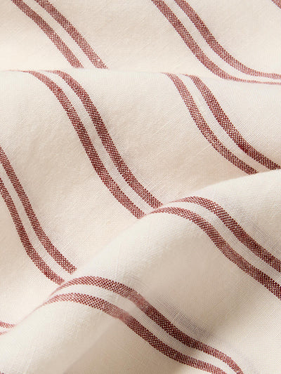 Rhubarb Kemptown Stripe Linen Blend Pillowcase (Pair)