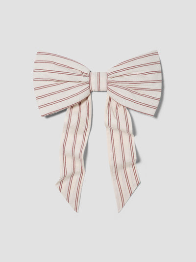 Rhubarb Kemptown Stripe Linen Blend Bow