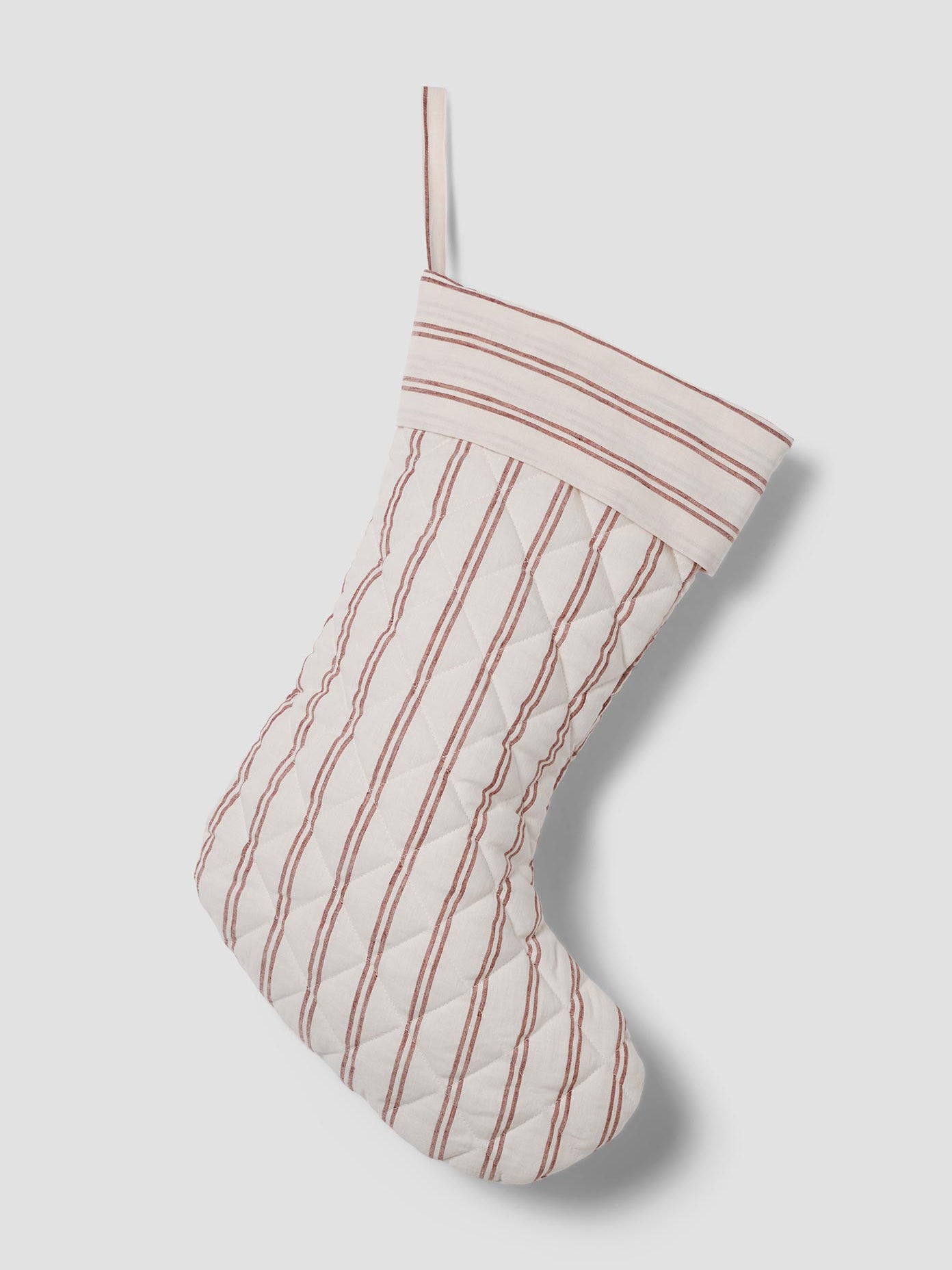 Rhubarb Kemptown Stripe Linen Blend Christmas Stocking