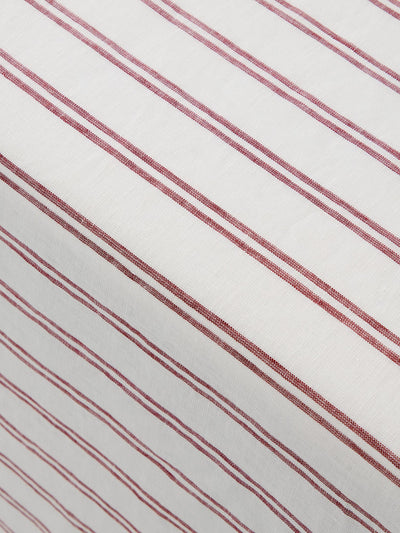 Rhubarb Kemptown Stripe Linen Blend Tablecloth