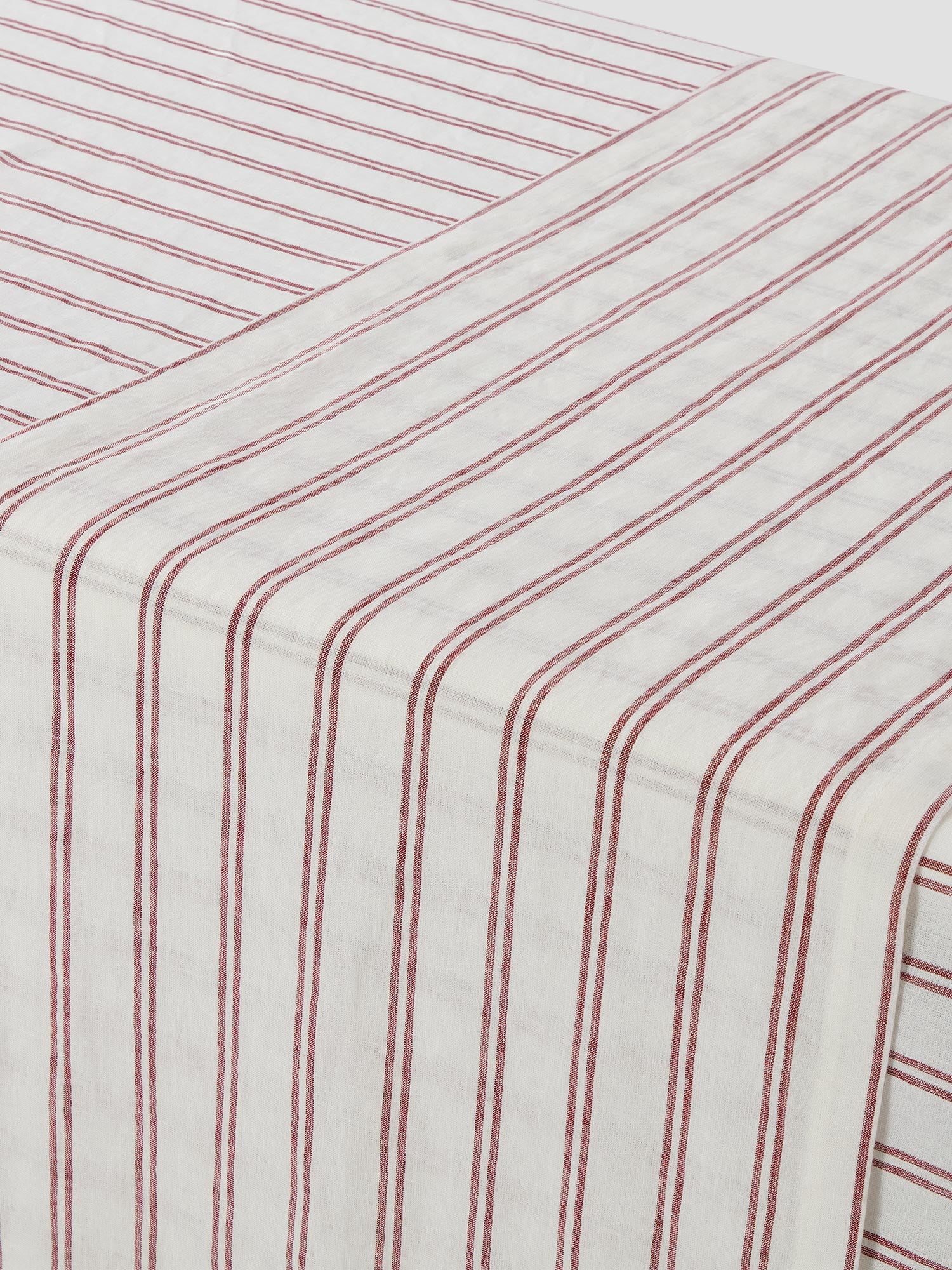 Rhubarb Kemptown Stripe Linen Blend Table Runner