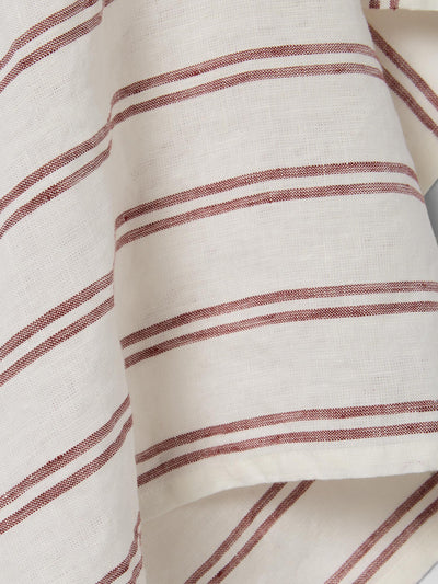 Rhubarb Kemptown Stripe Linen Blend Tea Towel - alternate image