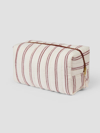 Rhubarb Kemptown Stripe Linen Blend Wash Bag