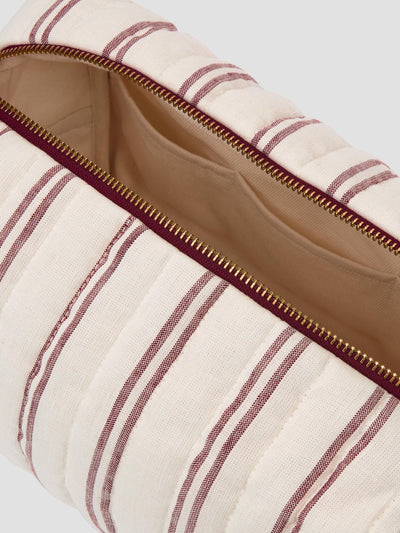 Rhubarb Kemptown Stripe Linen Blend Wash Bag - alternate image