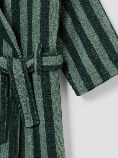 Pine Green Kids Pembroke Stripe Cotton Robe - alternate image