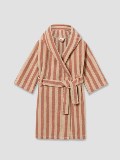 Sand Shell Kids Pembroke Stripe Cotton Robe
