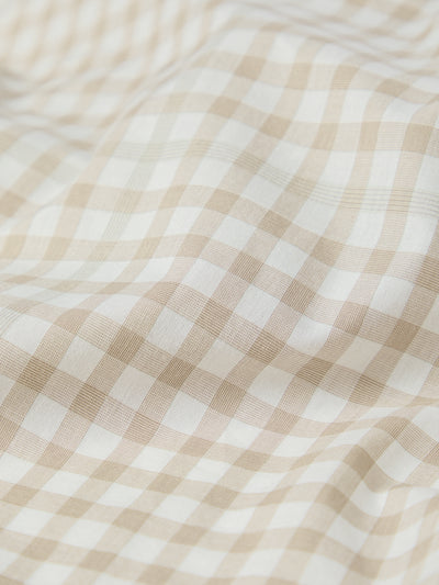Cafe au Lait Kids Gingham Cotton Bedding Set