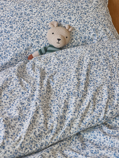 Blue Mini Meadow Kids Cotton Bedding Set - alternate image