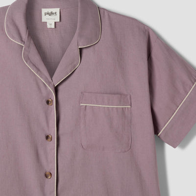Elderberry Linen Blend Pajama Short Set