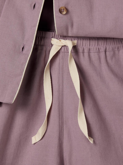 Elderberry Linen Blend Pajama Short Set - Piglet in Bed US
