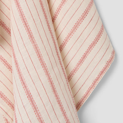 Mineral Red Ticking Stripe 100% Linen Tea Towel