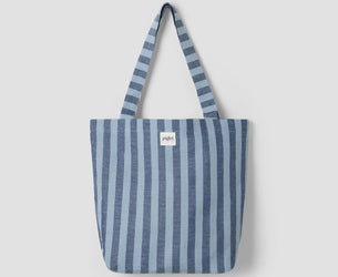 Dusty Blue Pembroke Linen Blend Tote Bag
