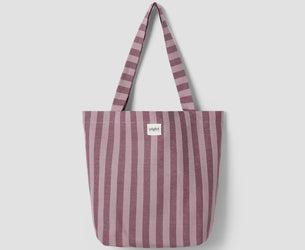 Plum Wine Pembroke Linen Blend Tote Bag