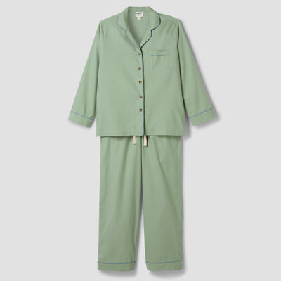 Sage Green Linen Blend Pajama Set