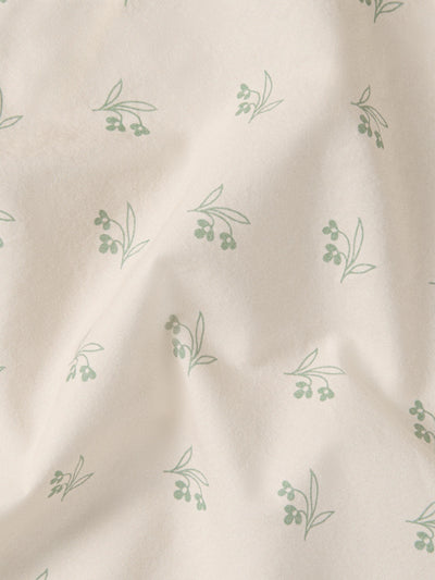 Mellow Green Martha Floral Cotton Pillowcases (Pair)