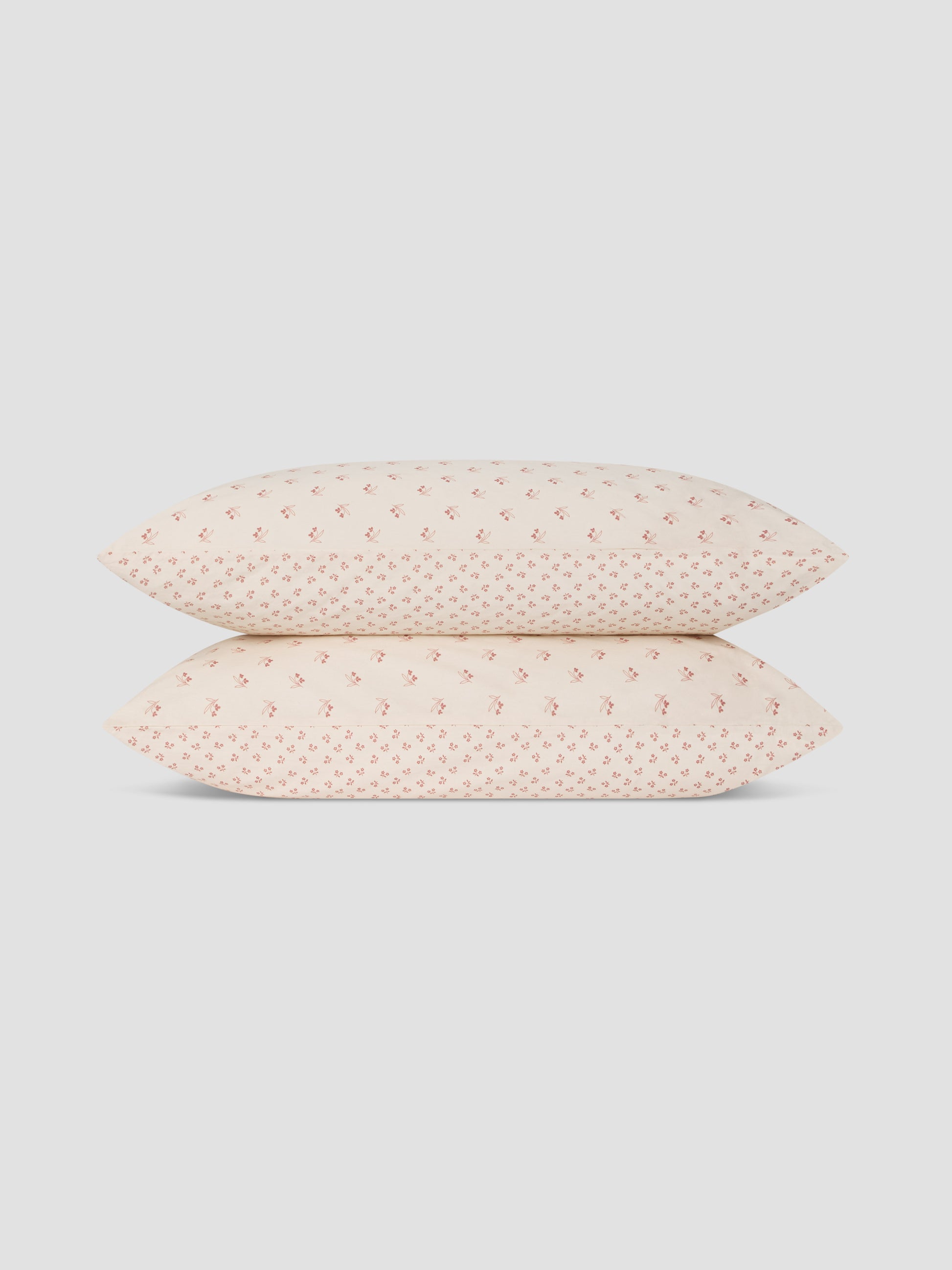 Dusty Pink Martha Floral Cotton Pillowcases (Pair) - Piglet in Bed US