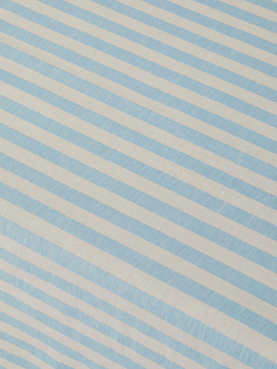 Coastal Blue Pembroke Stripe Linen Blend Tablecloth