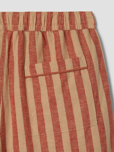 Sandstone Red Men's Pembroke Stripe Linen Blend Pajama Pants