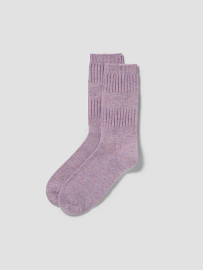 Elderberry Merino Wool Ribbed Socks