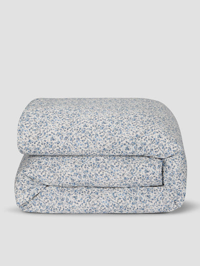 Blue Mini Meadow Cotton Duvet Cover - alternate image