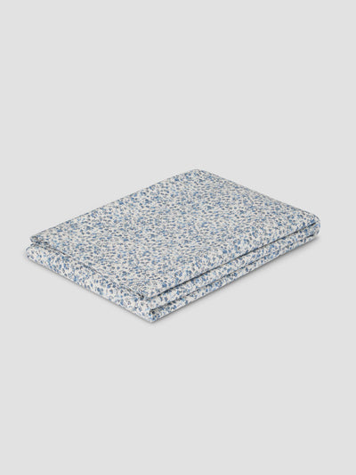 Blue Mini Meadow Cotton Flat Sheet - alternate image