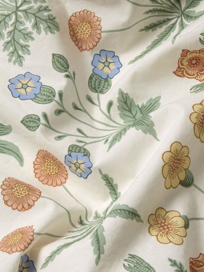 Sage & Mindful Cream Daisy Cotton Duvet Cover