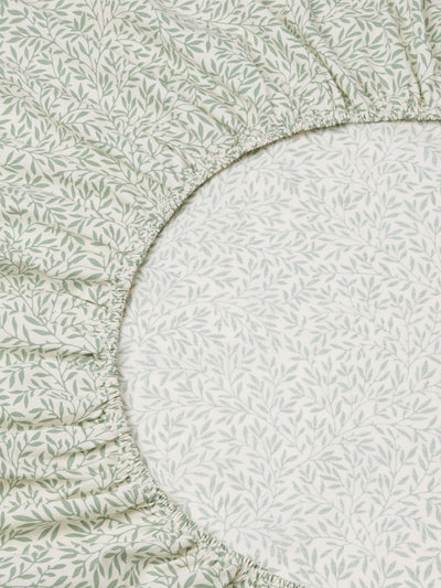 Mellow Green Standen Cotton Fitted Sheet - alternate image