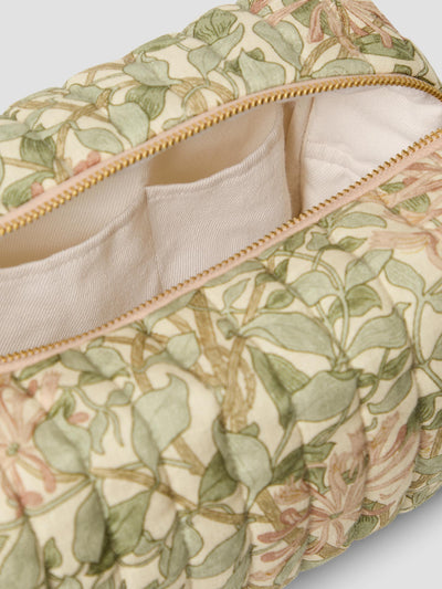 Soft Sage Honeysuckle 100% Linen Wash Bag