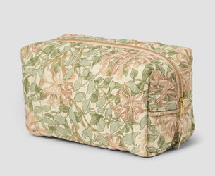 Soft Sage Honeysuckle 100% Linen Wash Bag