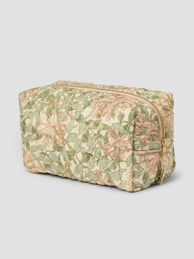Soft Sage Honeysuckle 100% Linen Wash Bag