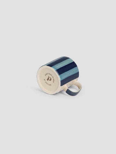 Dusk Blue Pembroke Stripe Ceramic Mug - alternate image