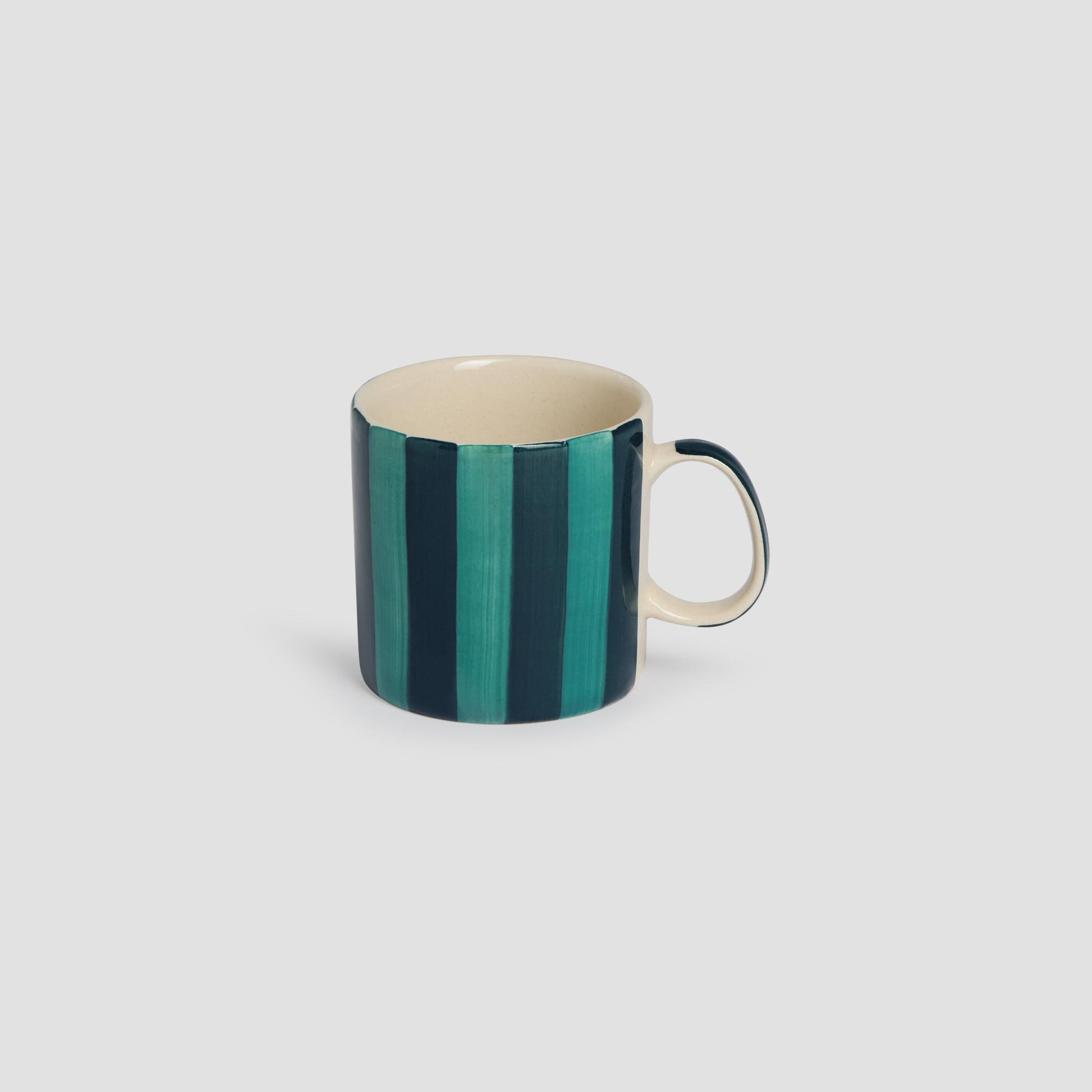 Pine Green Pembroke Stripe Ceramic Mug