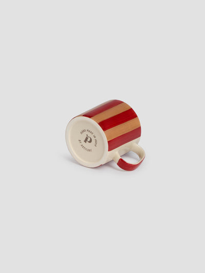 Sandstone Red Pembroke Stripe Ceramic Mug
