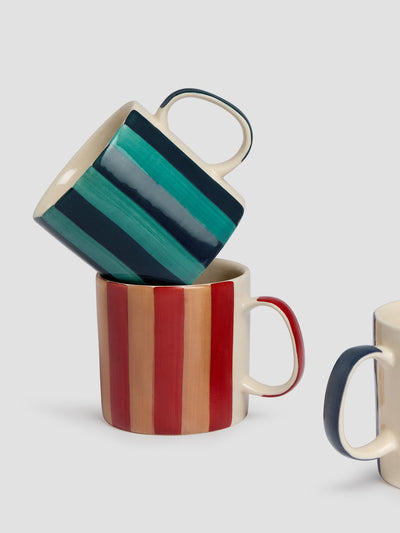 Pine Green Pembroke Stripe Ceramic Mug - alternate image