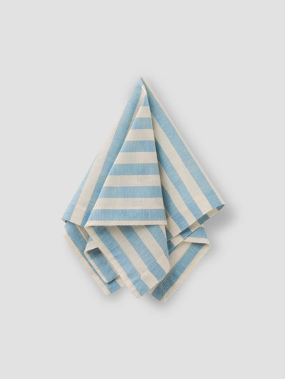Coastal Blue Pembroke Stripe Linen Blend Napkin Set of 4