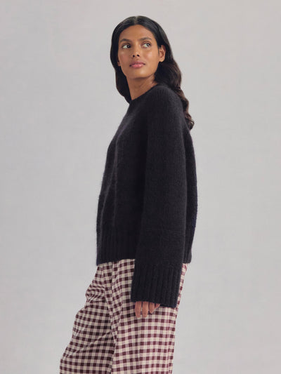 Navy Crew Neck Wool Jumper - alternate image