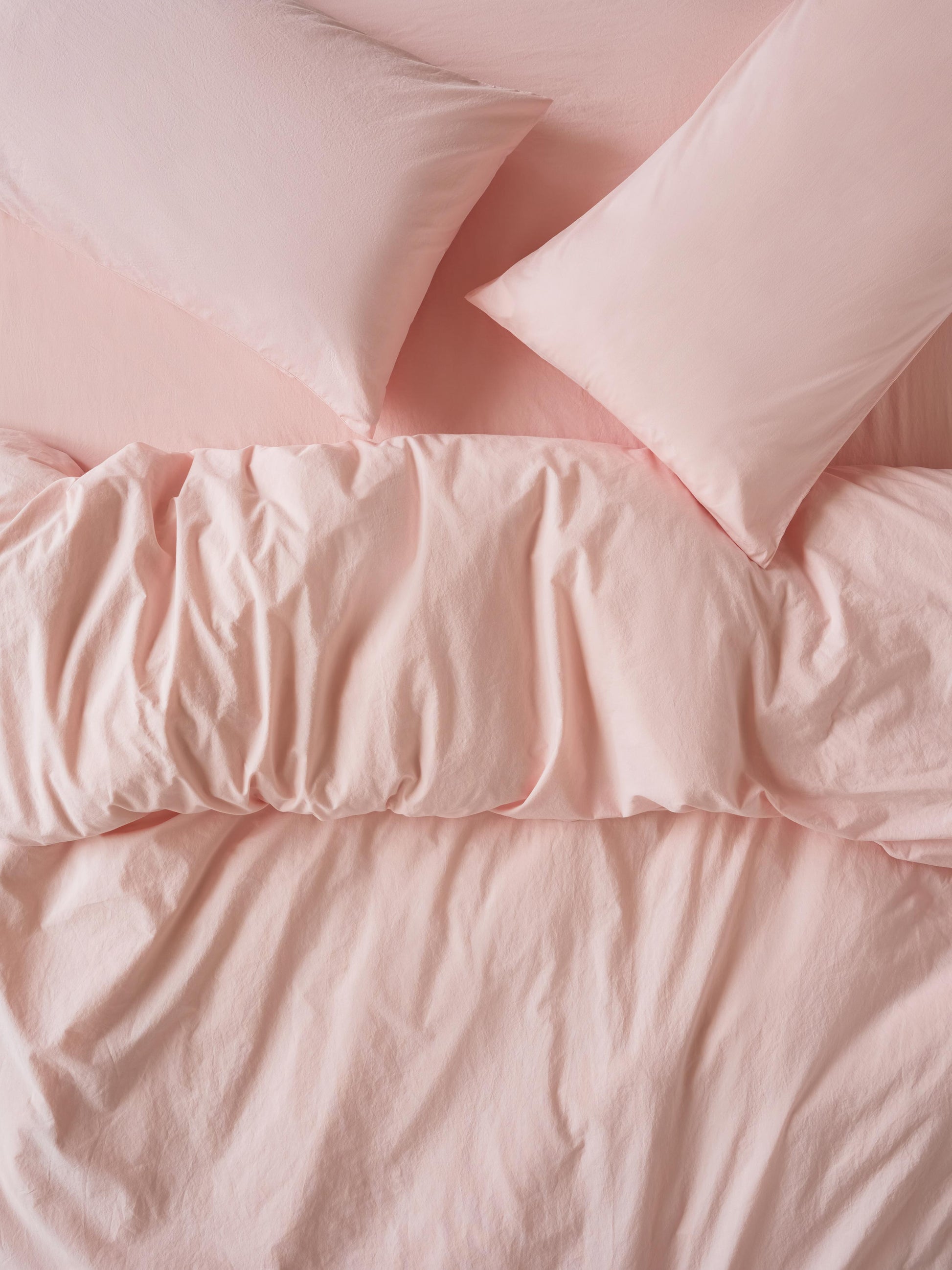Poetic Pink Washed Cotton Percale Duvet Cover - Piglet in Bed US