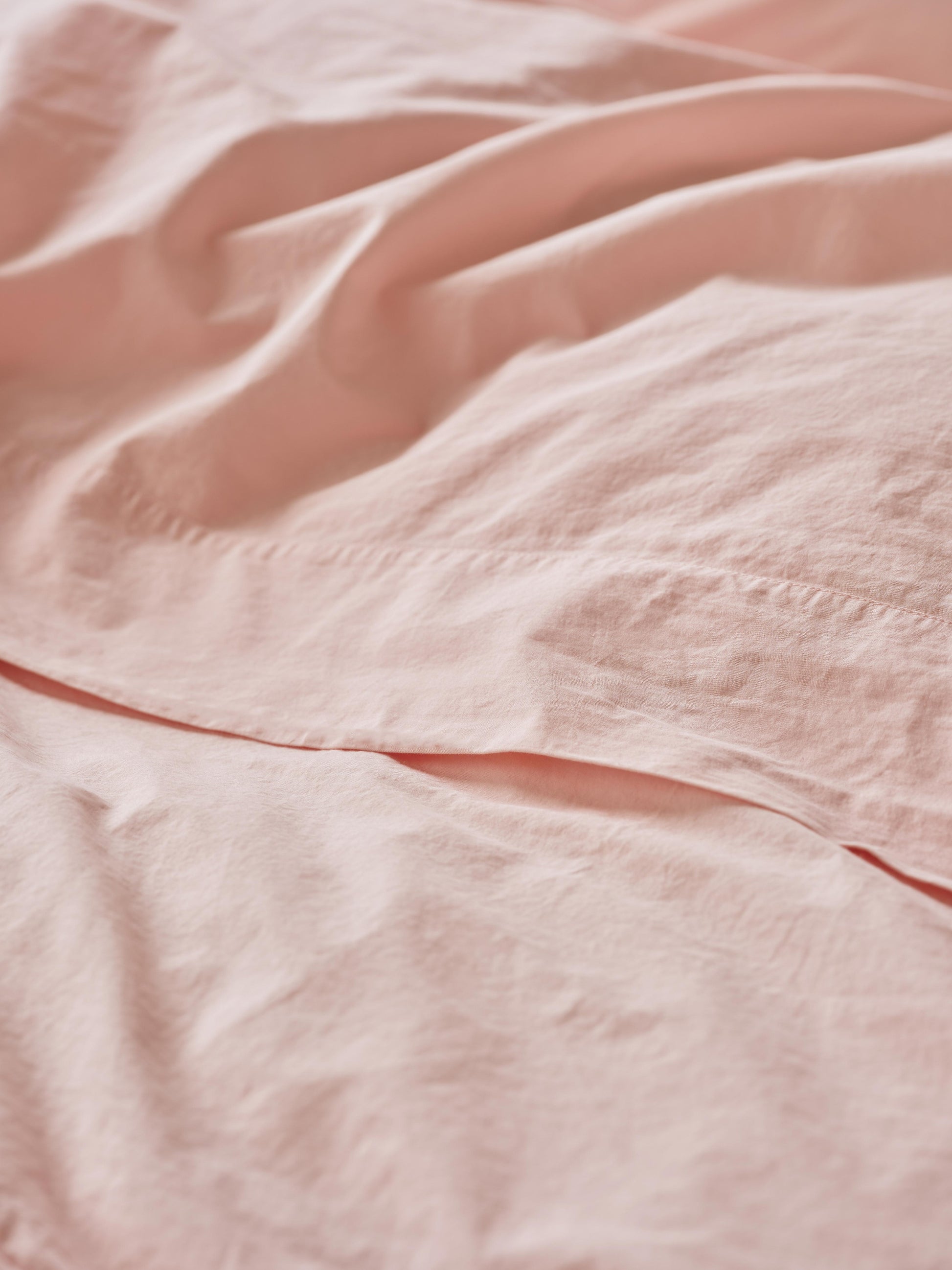 Poetic Pink Washed Cotton Percale Flat Sheet - Piglet in Bed US