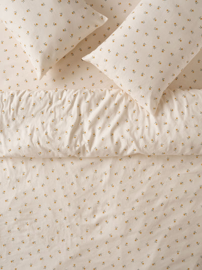 Honey Posy Bud Linen Blend Duvet Cover
