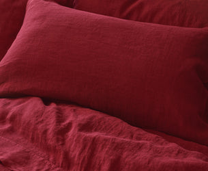 Rhubarb Linen Blend Pillowcase (Pair)