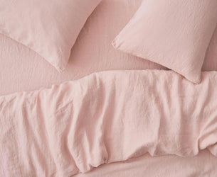 Rose Linen Blend Duvet Cover
