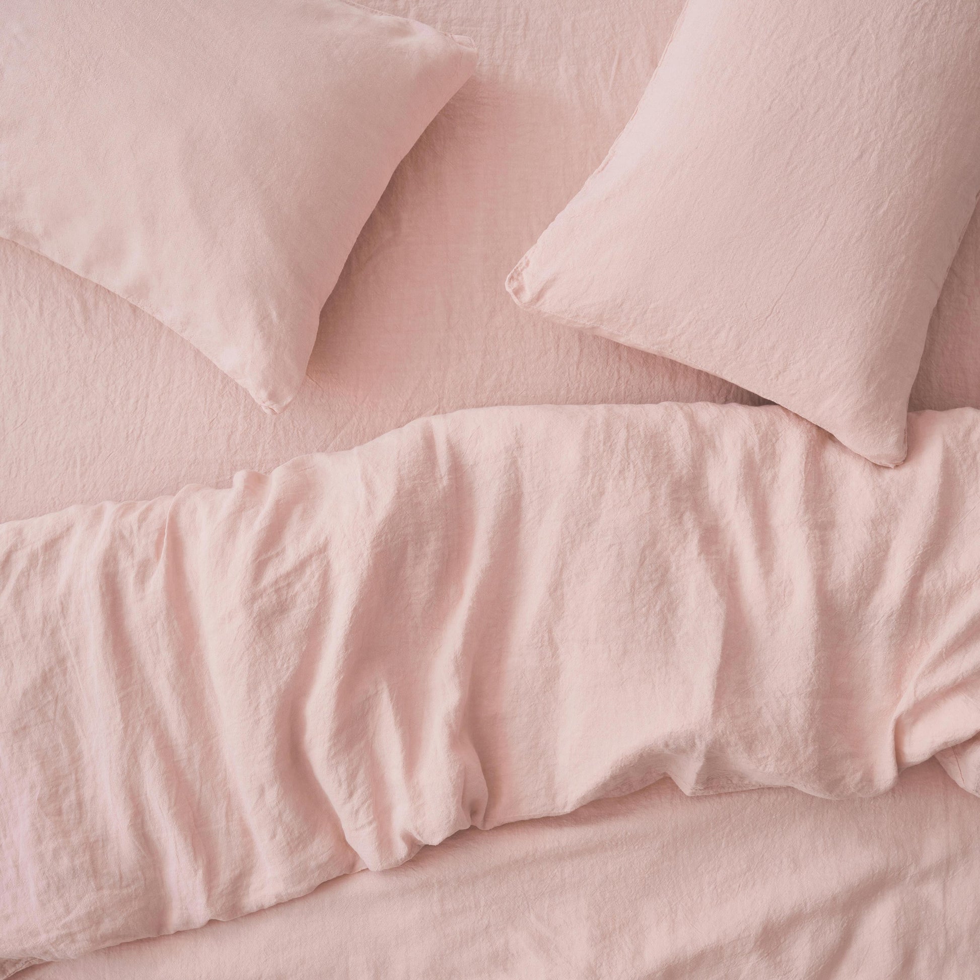 Rose Linen Blend Duvet Cover