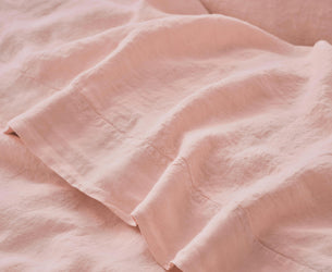 Rose Linen Blend Flat Sheet