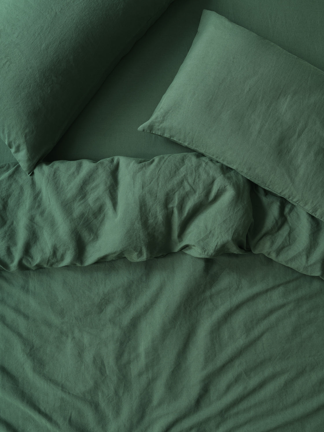 Elm Green Linen Blend Bedding
