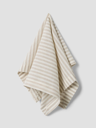 Oatmeal Pembroke Stripe Linen Blend Napkins Set of 4 - alternate image