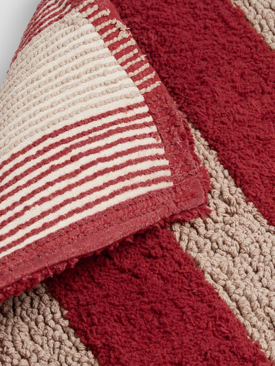 Sandstone Red Pembroke Stripe Cotton Bath Mat - alternate image
